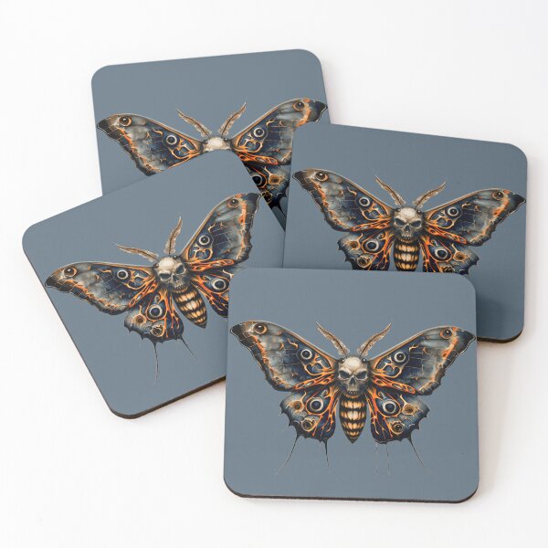 Item preview, DEATH'S HEAD FIRE MOTH designed and sold by Pickle Wicked Designs.