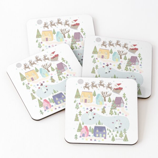 Item preview, Cheery Christmas Village © GraphicLoveShop designed and sold by Graphic Love Shop.