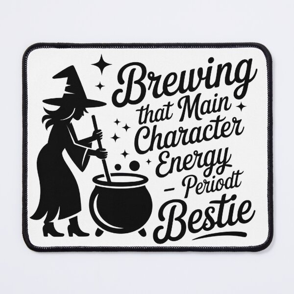Item preview, Main Character Energy Witch Art | Brewing Bestie Halloween Gift Tee designed and sold by AnnDesignStudio.
