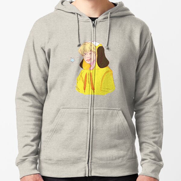 Jimin hot sale yellow hoodie