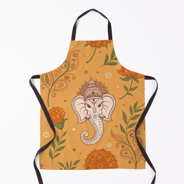 Item preview, Ganesha symbols with marigold flowers . designed and sold by Lucky 777.