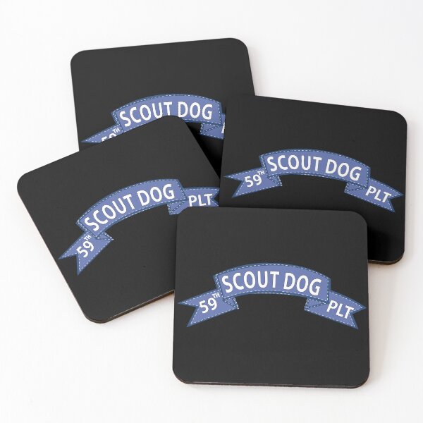 Item preview, Army - 59th Infantry Scout Dog Platoon - Blue Tab X 300 designed and sold by Military Insignia Products.