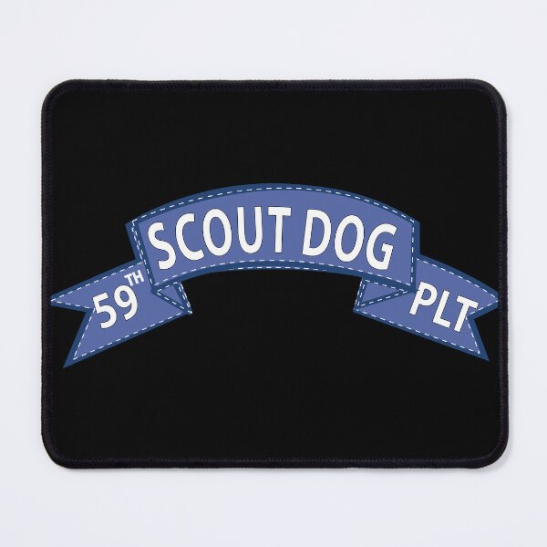 Item preview, Army - 59th Infantry Scout Dog Platoon - Blue Tab X 300 designed and sold by Military Insignia Products.