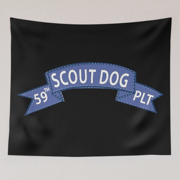 Item preview, Army - 59th Infantry Scout Dog Platoon - Blue Tab X 300 designed and sold by Military Insignia Products.