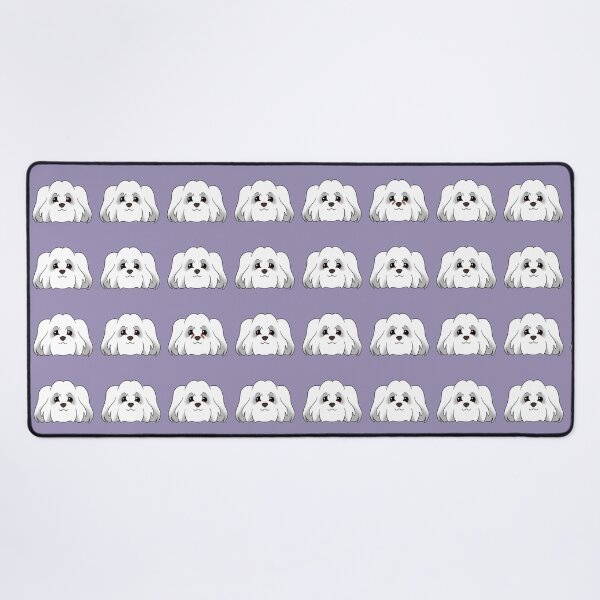 Item preview, Coton de Tulear Pattern Grey Background designed and sold by OliRoseArt.