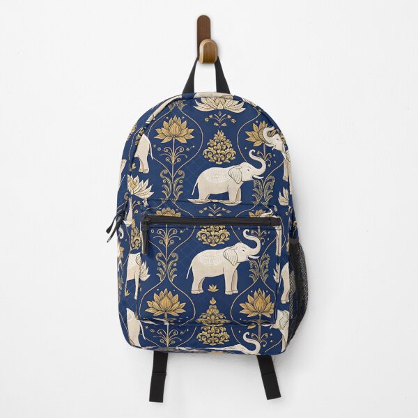 Item preview, Elephants with raised trunks surrounded by lotus flowers . designed and sold by Lucky 777.