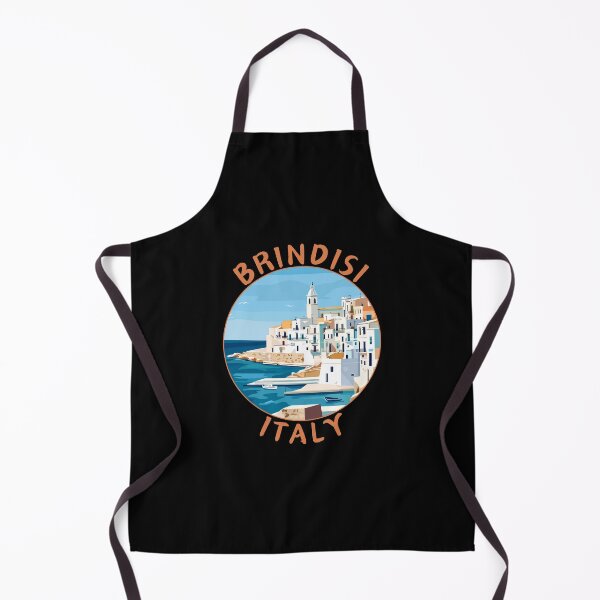 Item preview, Brindisi in Italy Retro Travel Art Circle Emblem designed and sold by MaateoDesign.