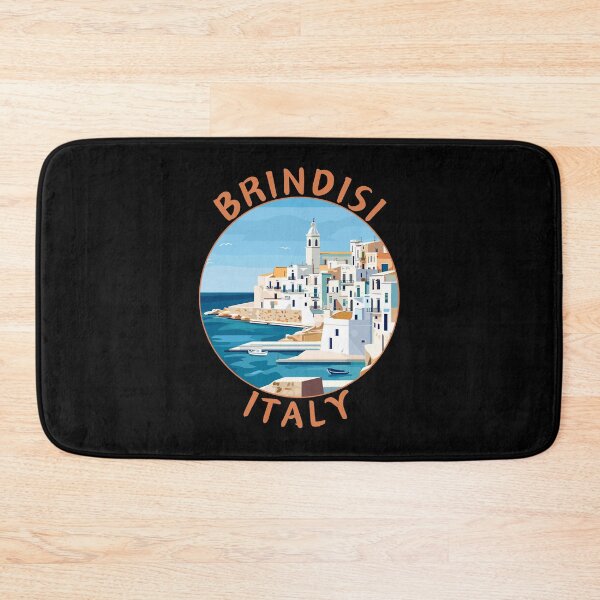 Item preview, Brindisi in Italy Retro Travel Art Circle Emblem designed and sold by MaateoDesign.
