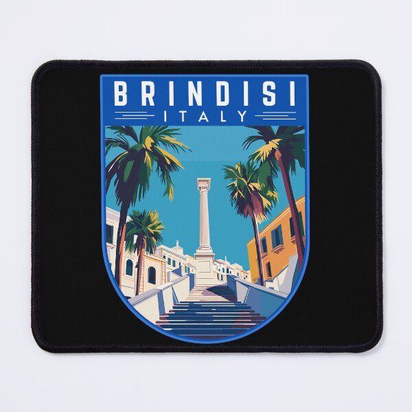 Item preview, Brindisi in Italy Travel Art Badge designed and sold by MaateoDesign.