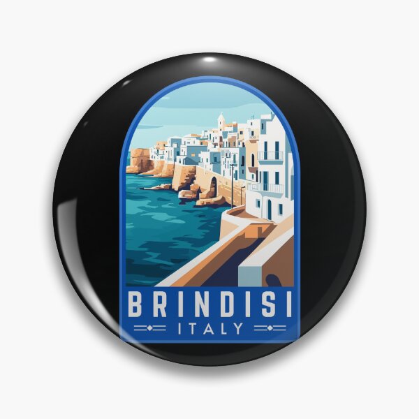 Item preview, Brindisi in Italy Retro Travel Art Landscape designed and sold by MaateoDesign.