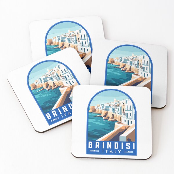 Item preview, Brindisi in Italy Retro Travel Art Landscape designed and sold by MaateoDesign.
