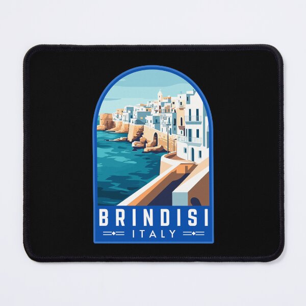 Item preview, Brindisi in Italy Retro Travel Art Landscape designed and sold by MaateoDesign.