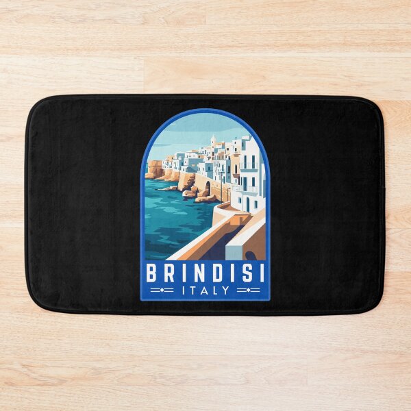 Item preview, Brindisi in Italy Retro Travel Art Landscape designed and sold by MaateoDesign.