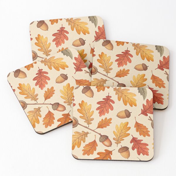 Item preview, Acorns and oak leaves , autumn tones . designed and sold by Lucky 777.