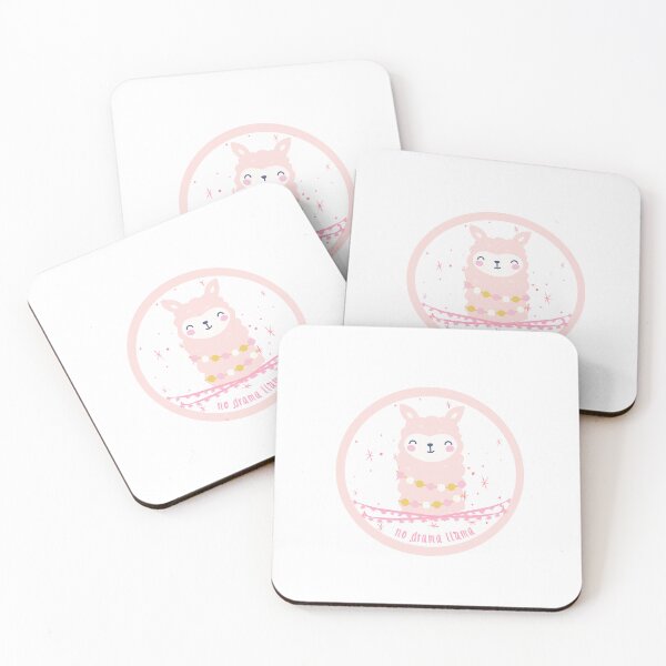 Item preview, No Drama Llama: Pink llama circle designed and sold by gsproductsgs.