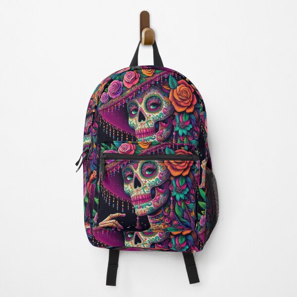 Item preview, Sugar Skull Illustration - Vibrant Day of the Dead Art designed and sold by  Ojo de Lilith.