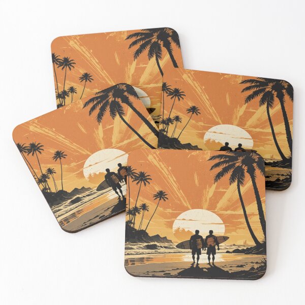 Item preview, Beach surf scene at sunset designed and sold by zakarov27.