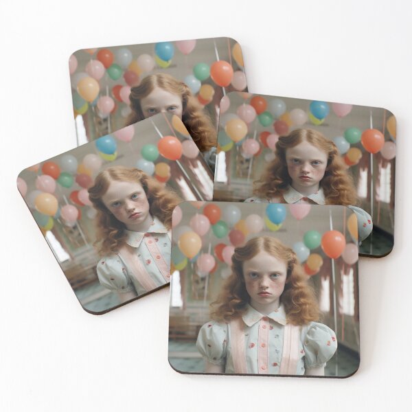 Item preview, Red-haired girl at a balloon party designed and sold by anytka.