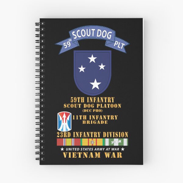 Item preview, Army - 59th Infantry Scout Dog Platoon - Blue Tab, 11th Inf Bde, 23rd Inf Div - VN SVC X 300 designed and sold by Military Insignia Products.