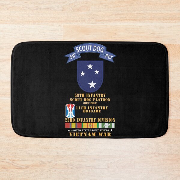 Item preview, Army - 59th Infantry Scout Dog Platoon - Blue Tab, 11th Inf Bde, 23rd Inf Div - VN SVC X 300 designed and sold by Military Insignia Products.