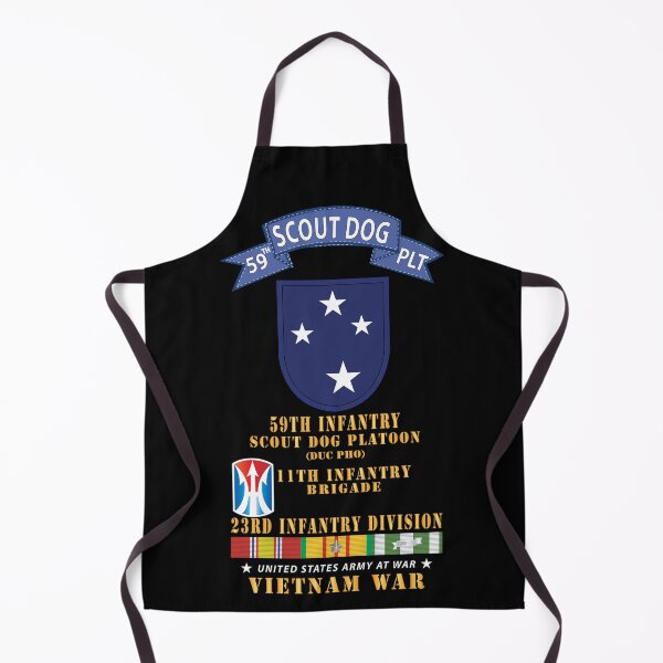 Item preview, Army - 59th Infantry Scout Dog Platoon - Blue Tab, 11th Inf Bde, 23rd Inf Div - VN SVC X 300 designed and sold by Military Insignia Products.