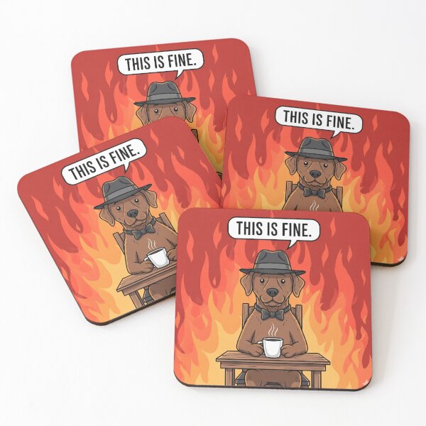 Item preview, Funny Dog in Fire Art designed and sold by DogMomLife ⭐⭐⭐⭐⭐.