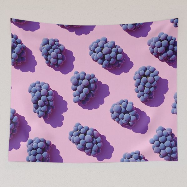 Item preview, Vibrant grapes on pink bg designed and sold by anytka.