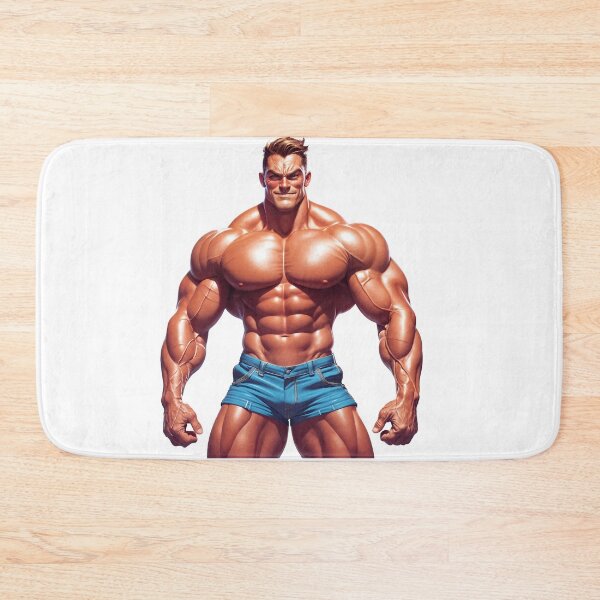 Item preview, Ultra Jacked Hero – Hyper Muscular Power Pose Illustration designed and sold by ForeverPrintsOK.