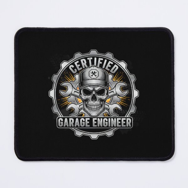 Item preview, Certified Garage Engineer - Ultimate Mechanic's Skull Emblem designed and sold by DMNindustries.