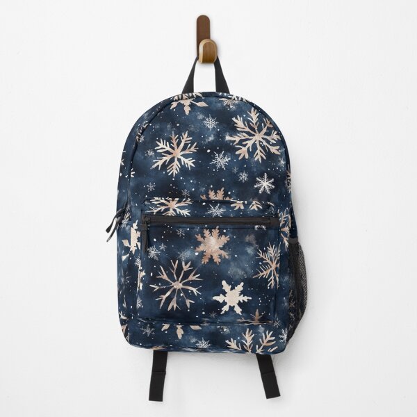 Item preview, Dark Blue Golden Snowflakes Winter Christmas All Over designed and sold by Feeling Artsy.
