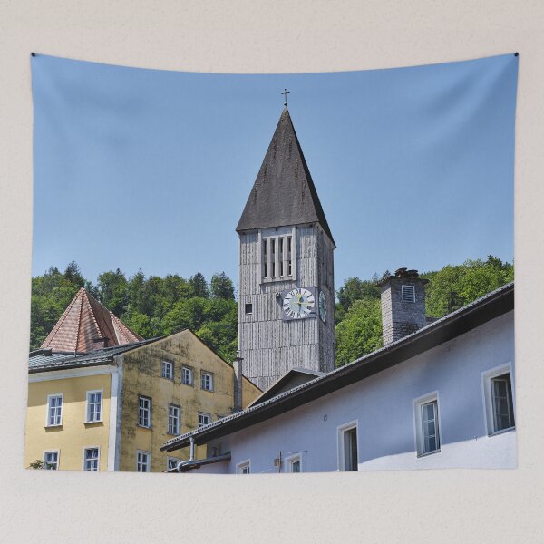 Item preview, Church Tower and Traditional Houses – Hallein Austria designed and sold by RastislavS.