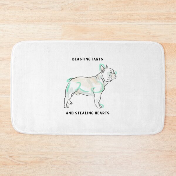 Item preview, French Bulldog Funny Farts and Hearts Dark designed and sold by designsbykrem.