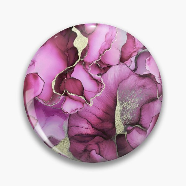 Artikelvorschau, Eclectic Flow Marmorierte Alkoholtinte Fuchsia Pink Gold entworfen und verkauft von artsandsoul.
