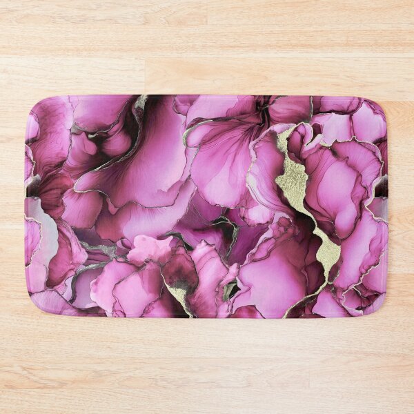 Item preview, Eclectic Flow Marbled Alcohol Ink Fuchsia Pink Gold designed and sold by artsandsoul.