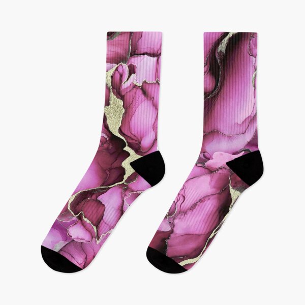 Item preview, Eclectic Flow Marbled Alcohol Ink Fuchsia Pink Gold designed and sold by artsandsoul.