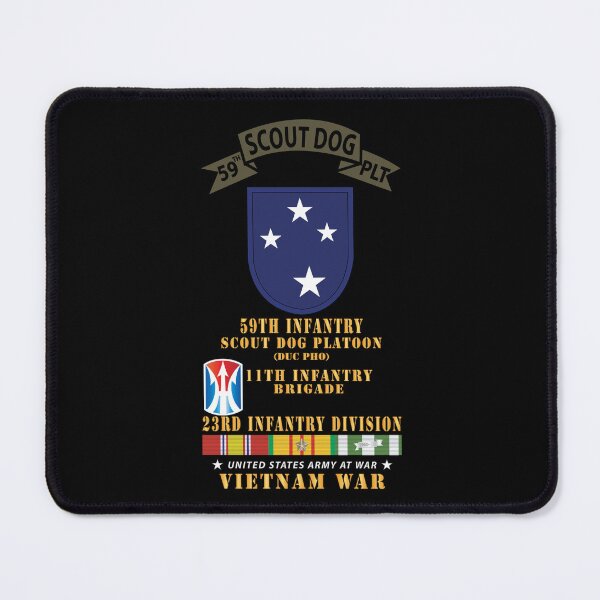 Item preview, Army - 59th Infantry Scout Dog Platoon, 11th Inf Bde, 23rd Inf Div - VN SVC X 300 designed and sold by Military Insignia Products.