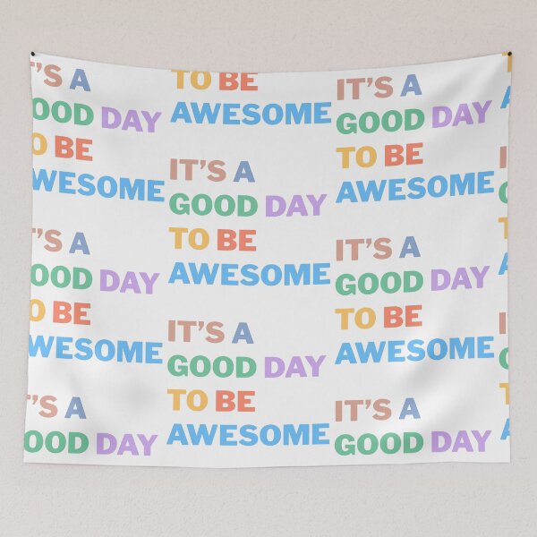 Item preview, A Good Day To Be Awesome colorful saying,Motivational Gift for Friends, Cool Gift for everyone, Awesome Day,colors lovers, Vintage Retro colors, Pastel, Inspiration Quotes, Wise, Optimistic, Good Day designed and sold by Fashion Art Gifts ⭐⭐⭐⭐⭐.