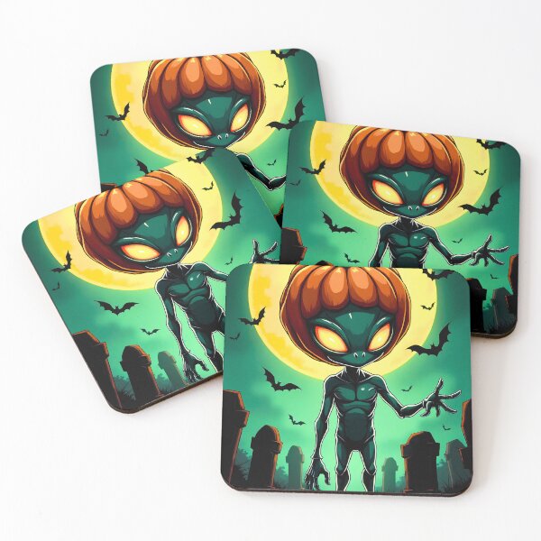 Item preview, Alien Pumpkin Head – Halloween Grey Alien designed and sold by OrbitTrend.