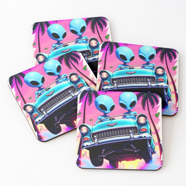 Item preview, Alien Lowrider Vibes – UFO Gangster Ride designed and sold by OrbitTrend.