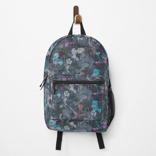 Item preview, Botanic in the concrete wall blue dark designed and sold by Alessandro Remo Mazzoni Remotextiles.