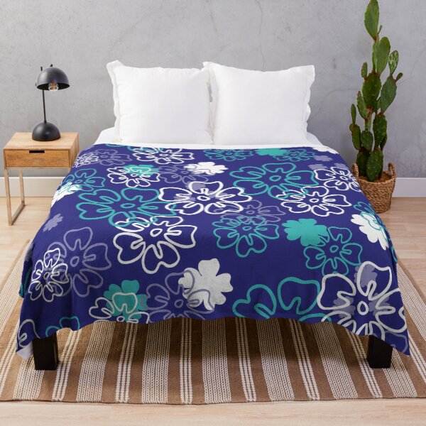 Item preview, Fresh Blue and Green Flowers Seamless Repeat designed and sold by Sharon Schwalbe.