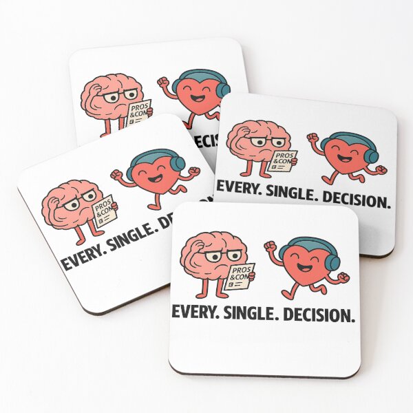 Item preview, Brain vs. Heart – Every. Single. Decision. Funny Comic Design designed and sold by Not-Only-You.