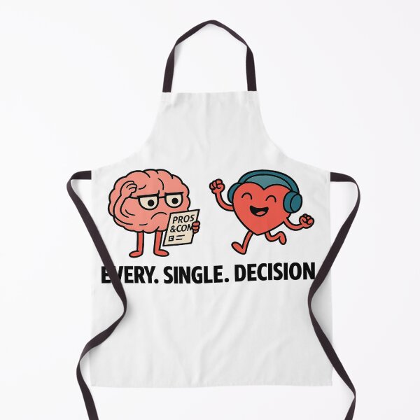 Item preview, Brain vs. Heart – Every. Single. Decision. Funny Comic Design designed and sold by Not-Only-You.