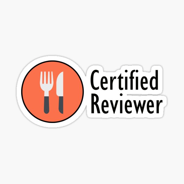 Certified Restaurant Reviewer Sticker