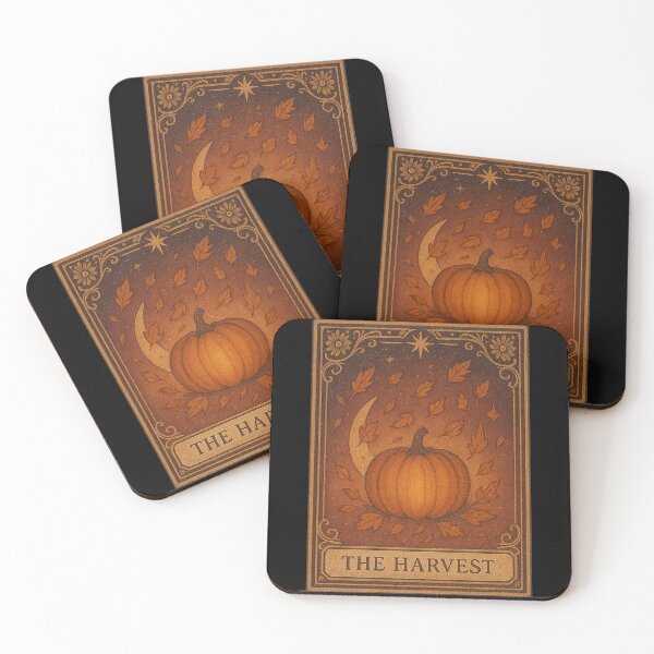 Item preview, The Harvest Tarot Card | Mystical Pumpkin Fall Art Sticker or Wall Print designed and sold by HerDreamCodes.
