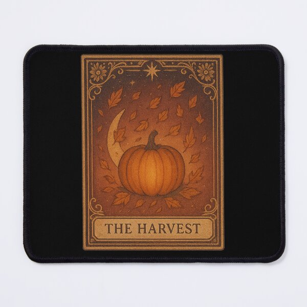 Item preview, The Harvest Tarot Card | Mystical Pumpkin Fall Art Sticker or Wall Print designed and sold by HerDreamCodes.