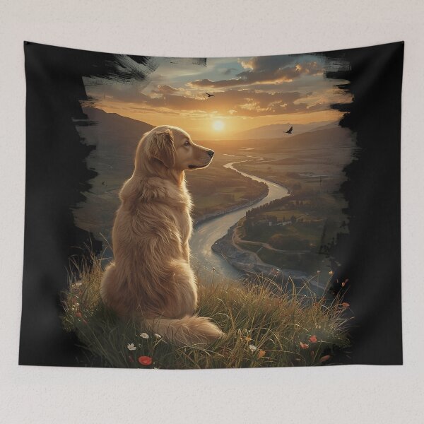 Item preview, Golden Retriever Sunset designed and sold by RkskArt.
