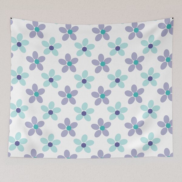Item preview, Fresh Blue and Green Daisy Floral Seamless Repeat designed and sold by Sharon Schwalbe.