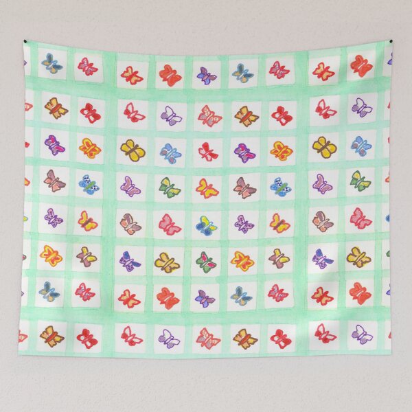 Item preview, Butterflies Country Look Quilt Drawing designed and sold by SillaHoekstra.