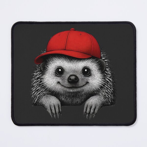 Item preview, Cool Hedgehog in Red Cap – Cute Animal  designed and sold by SkyTastic.